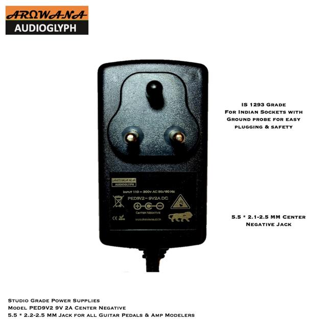PED9V2 Guitar Pedal Power Supply 9V2A Center Negative for Guitar Pedals Processor 1