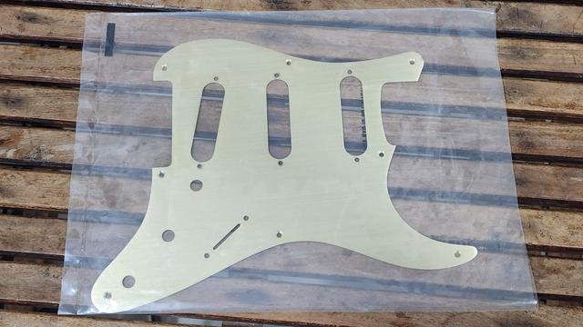 Kaish 8 Hole Gold Anodized Vintage Style ST Strat SSS Guitar Pickguard 1
